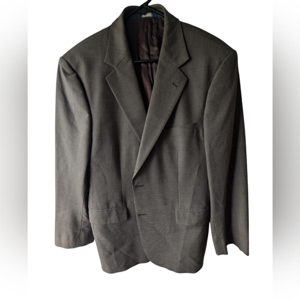 Brooks Brothers 346 Men's Grey Patterned Stretch Blazer 42R